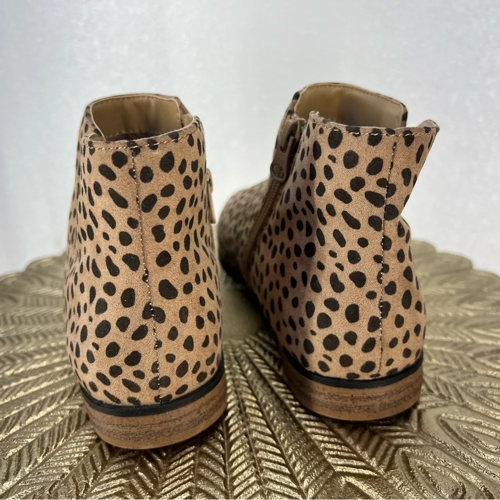 Cat & Jack Leopard Print Ankle‎ Boots | Girls Size 4
